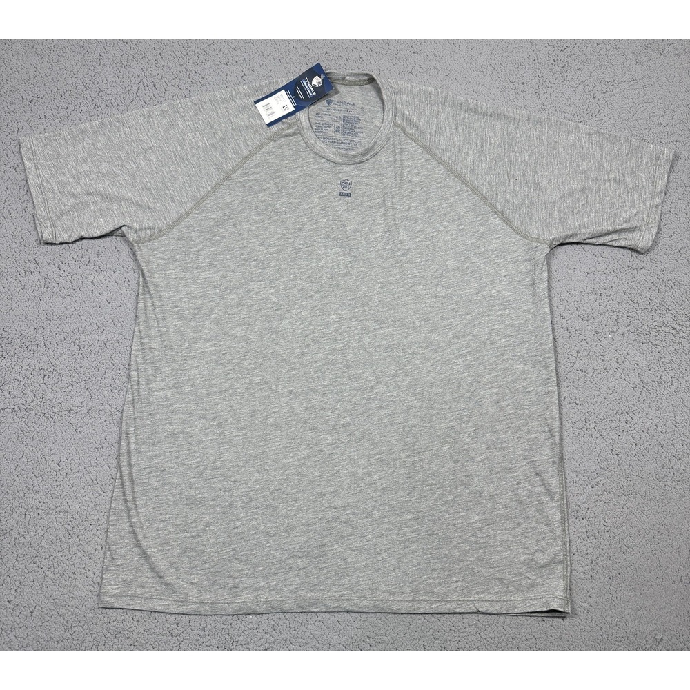 NWT Tyndale Shirt Mens 2XL Gray Classic Casual FR Arc Rated Tagless Tee Made USA
